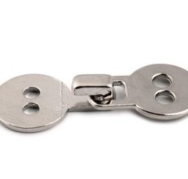 Ozdobné zapínání kovové hladké nikl stříbrný