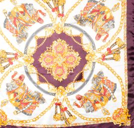 Šátek hedvábí/viskoza fialový