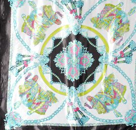 Šátek hedvábí/viskoza tmavě zelený