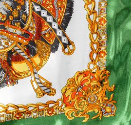 Šátek hedvábí/viskoza zelený