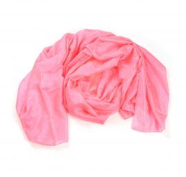 Hedvábný šál jednobarevný neon růžový