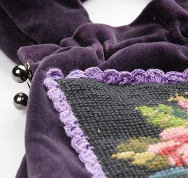 Originální taška design Marlen gobelín tm.fialová