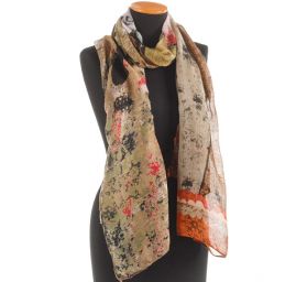 Velký šál viskoza mat postava zelená