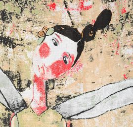 Velký šál viskoza mat postava zelená