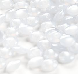 Knoflík půlkulatý bílý s krčkem plast 18"