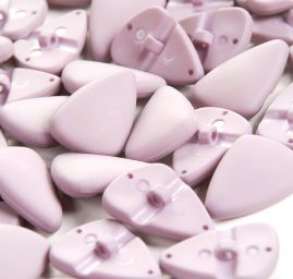 Knoflík plastový s krčkem trojúhelník šedý