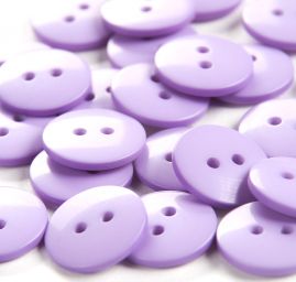 Knoflík plastový kulatý fialový 24"