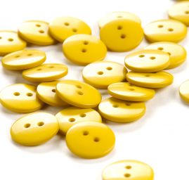 Knoflík plastový kulatý olivový 24"