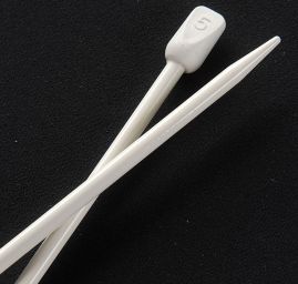 Pletací jehlice rovné kovové HOBI vel. 5