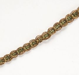 Prámik leonské retiazka pretkaný lesklou niťou zlatý