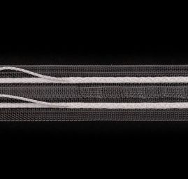 Záclonovka 1 skladová šíře 25 mm transparentní