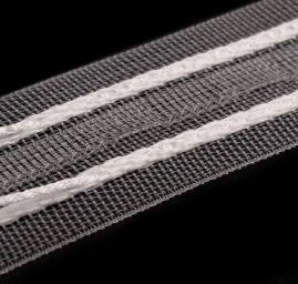 Záclonovka 1 skladová šíře 25 mm transparentní