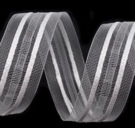 Záclonovka 1 skladová šíře 25 mm transparentní