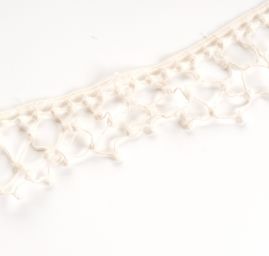 Krajka lem vzdušná vzor nopky smetanové barvy