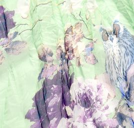 Šál tunel šifón malej sovy trávovo zelená