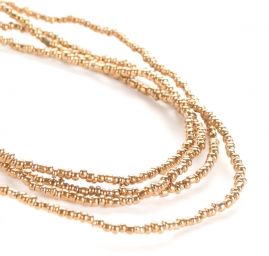 Korálkový náramek/náhrdelník rokajl starozlatý