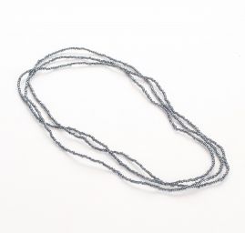 Korálkový náramek/náhrdelník rokajl černošedý