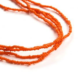 Korálkový náramek/náhrdelník rokajl oranžový