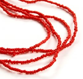Korálkový náramek/náhrdelník rokajl červený
