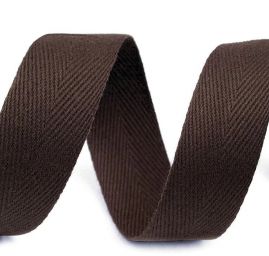 Keprovka-tkaloun šíře 16mm hnědá tmavá
