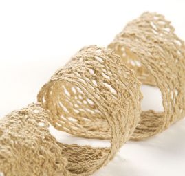 Krajka hrubá lem režná