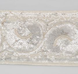 Porta motiv šneků flitry/lurex stříbrná