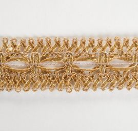 Stuha krajková vzdušná výšivka zlatá