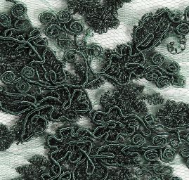 Krajka lem bordura s květinovou výšivkou