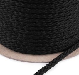 Šňůra kroucená Ø 6 mm černá