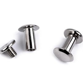 Nýt sřoubovací sedlářský hladký 6mm nikl černý