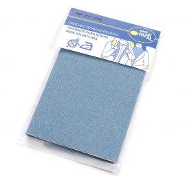 Záplata zažehlovací riflová 45×12 cm pastel modrá