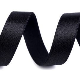 Ramínková saténová pruženka 18mm černá PEGA