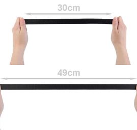 Ramínková saténová pruženka 18mm černá PEGA