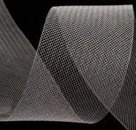 Modistická krilnolína šíře 4,5cm transparentní