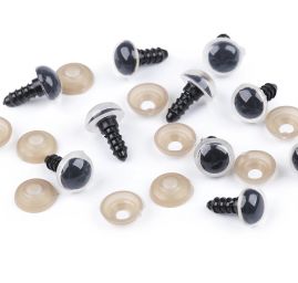 Bezpečnostní oči s pojistkou Ø12 mm bílé