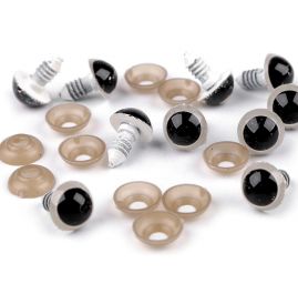 Bezpečnostní oči s pojistkou Ø14 mm bílé