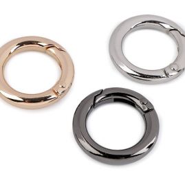 Karabina kulatá na klíče průměr 18mm zlatá