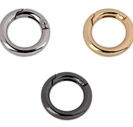 Karabina kulatá na klíče průměr 18mm zlatá