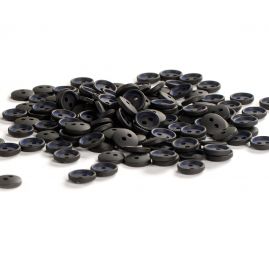 Knoflík plastový kulatý košilový 14" černý