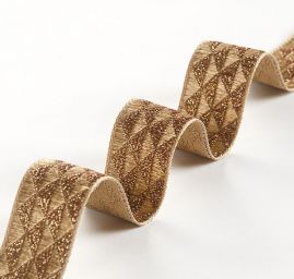 Stuha žakárová drobný geometrický vzor 