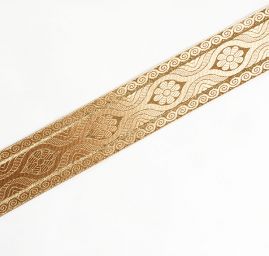 Stuha žakárová složený květinový vzor