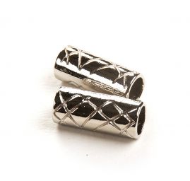 Koncovka kovová nikl stříbrná váleček vroubky