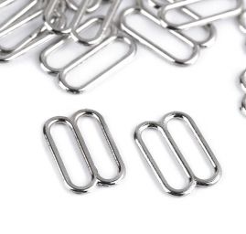 Prádlový posunovač oděvní kov 10 mm stříbrný