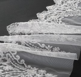 Krajka lem bílá korálky