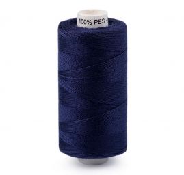 Nitě jeans 30×3 tex, 100% PES, návin 200 m, tm. modrá