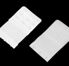 Prodloužení obvodu podprsenky šíře 50mm trojřadé 3x3 na gumě bílé
