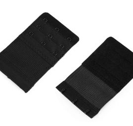 Prodloužení obvodu podprsenky šíře 40mm trojřadé 3x3 na gumě černé