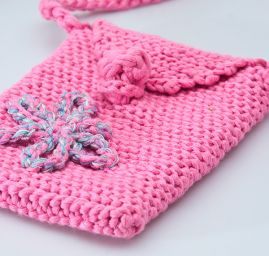 Taška malá motív vážky ružová