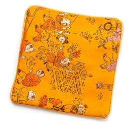 Elegantná brokátová taštička sýto žltá