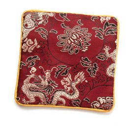 Elegantná brokátová taštička draci tm. fialová